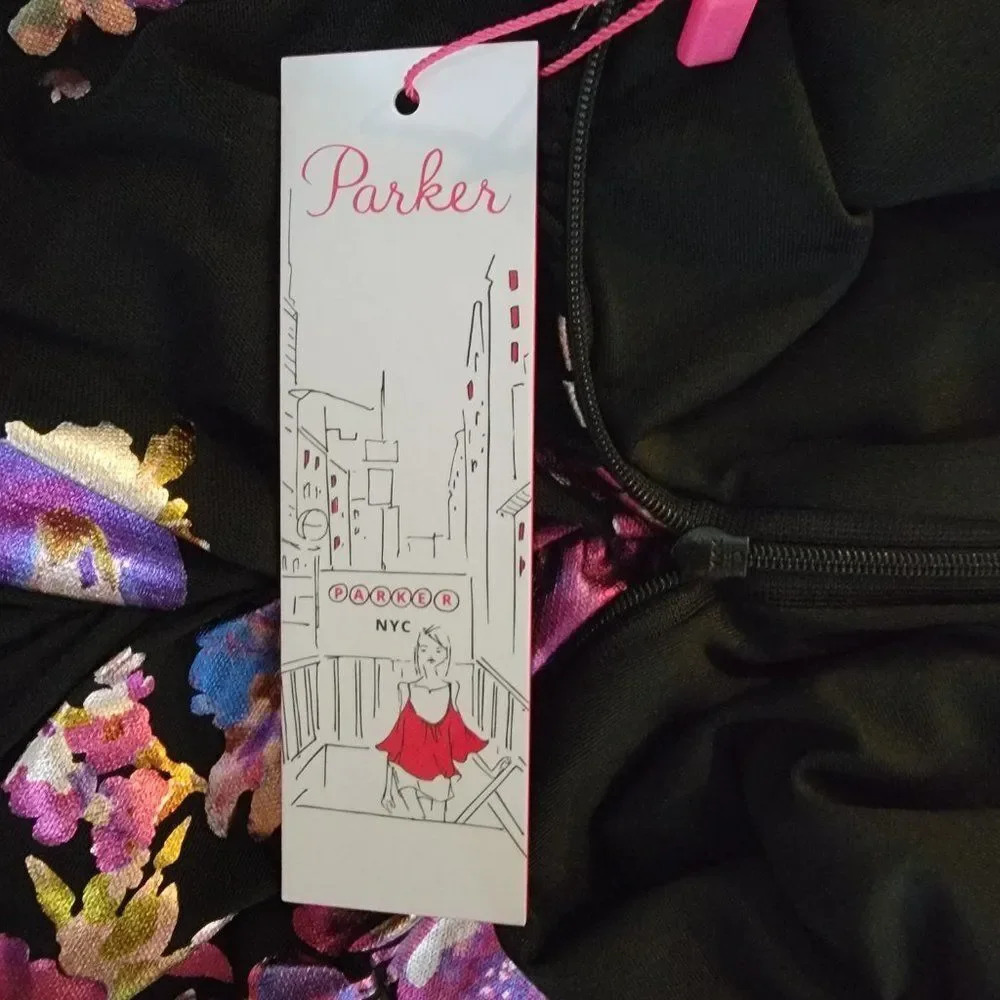Parker Women's Briza Ruched Front Mess Mini Dress Size 2 - Picture 10 of 12